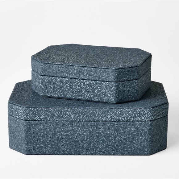 🆕 Large Shagreen Blue Box - Picture 6 of 9